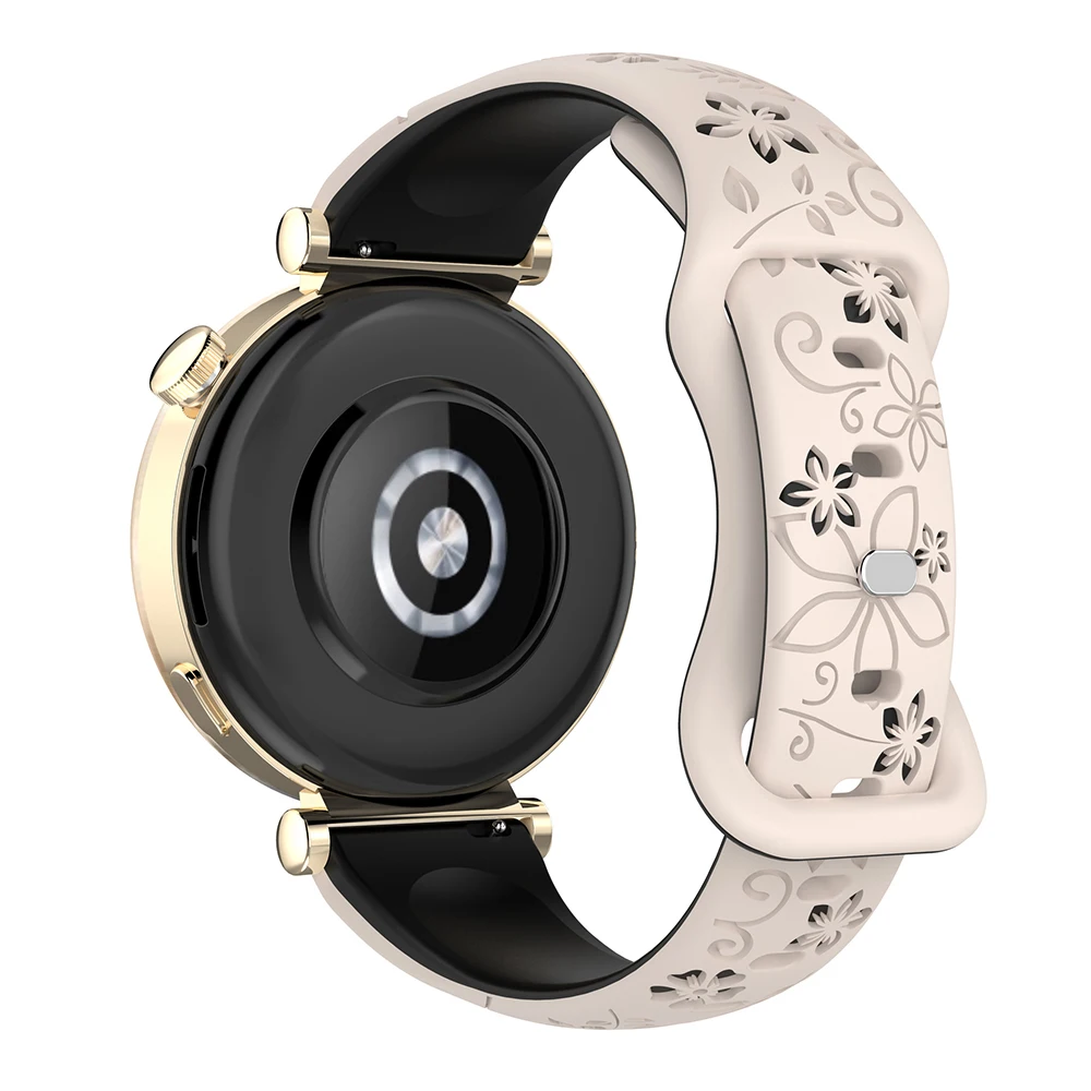 Женский силиконовый браслет с гравировкой 18 мм 20, 22 мм для Huawei GT5/GT4 41 мм GT5Pro 46 мм, ремешок для Samsung Galaxy FE 7 6 40 мм 44 мм