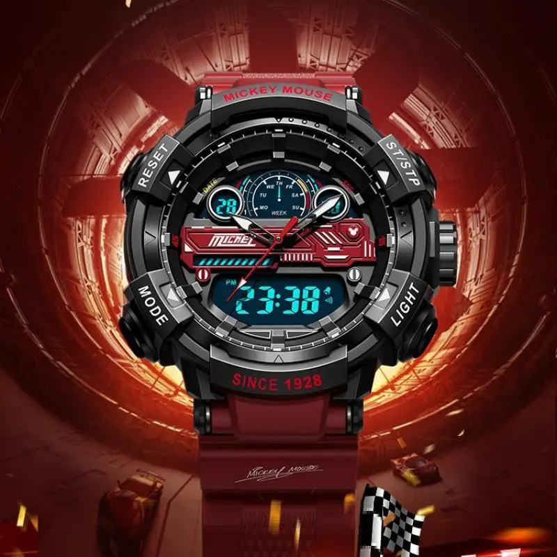 Disney For Mens Watch F1 Racing Dial Dual Display WristWatches Male Multi Function Ferrari Lamborghini Darth Repeater New Clock