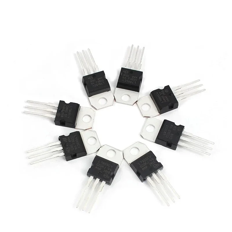 50PCS 10Value Voltage Regulator Kit Box LM317T L7805CV L7806 L7808 L7809 L7810 L7812 L7815 L7818 L7824 TO220 Integrated Circuit