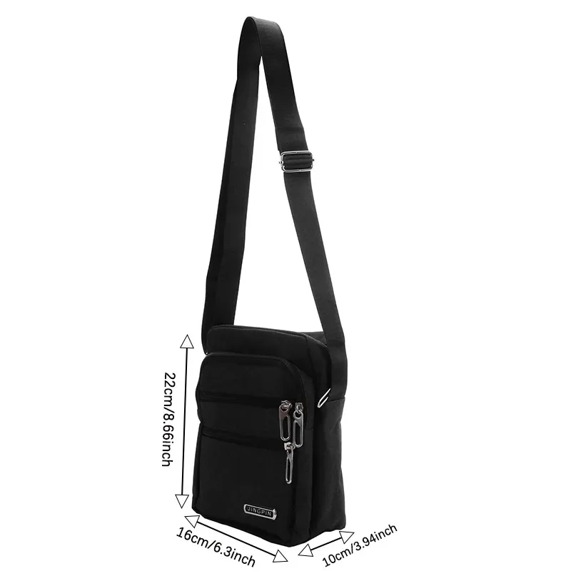 حقيبة جيب أكسفورد بسحاب مقاوم للماء ، حقيبة كتف نايلون ، حقيبة حمل كاجوال ، حقائب كروس بودي للسفر ، موضة رجالية #3