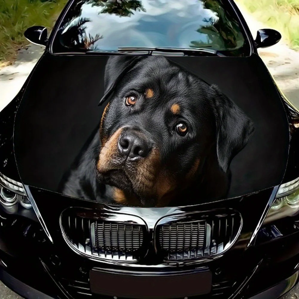 

Personalized Rottweiler Car Hood Sticker - Made of Wear-resistant and Scratch-resistant Vinyl, Suitable for Most Cars, Waterproo