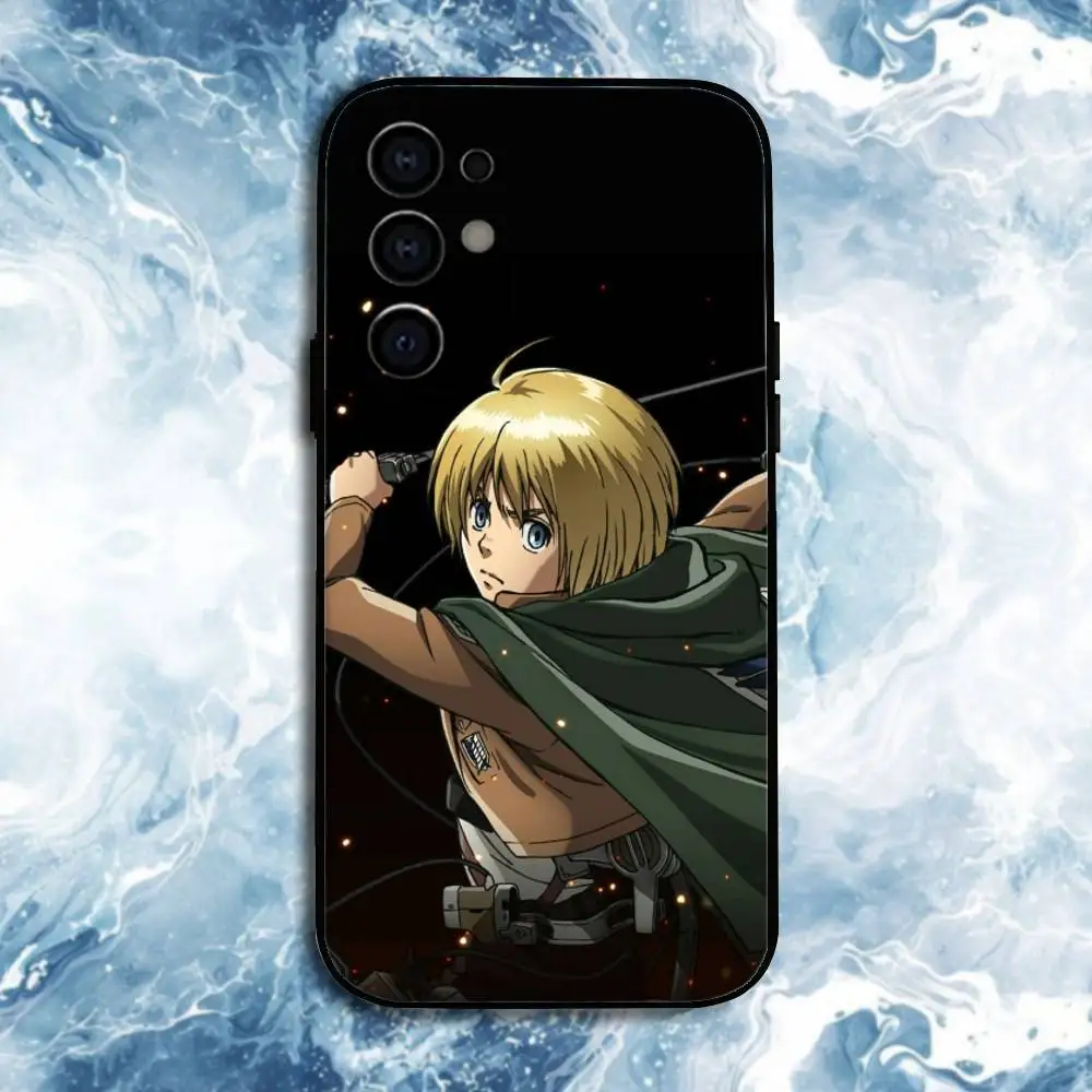 Etui na telefon Anime Armin Arlert do Samsunga S25, S24, S23, S22, S21, S20, Plus, Fe, Lite, inne modele, czarne etui