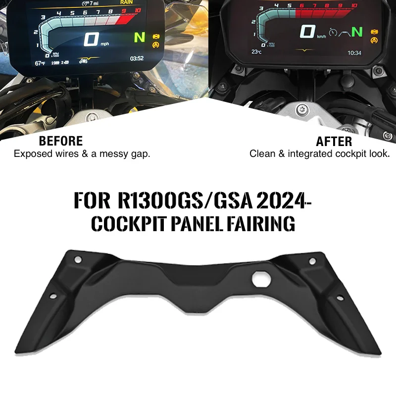 

For R1300GS R 1300 GS Adventure 2024 2025 Motorcycle Cockpit Panel Fairing Dashboard Cover Front Cockpit Updraft Deflector