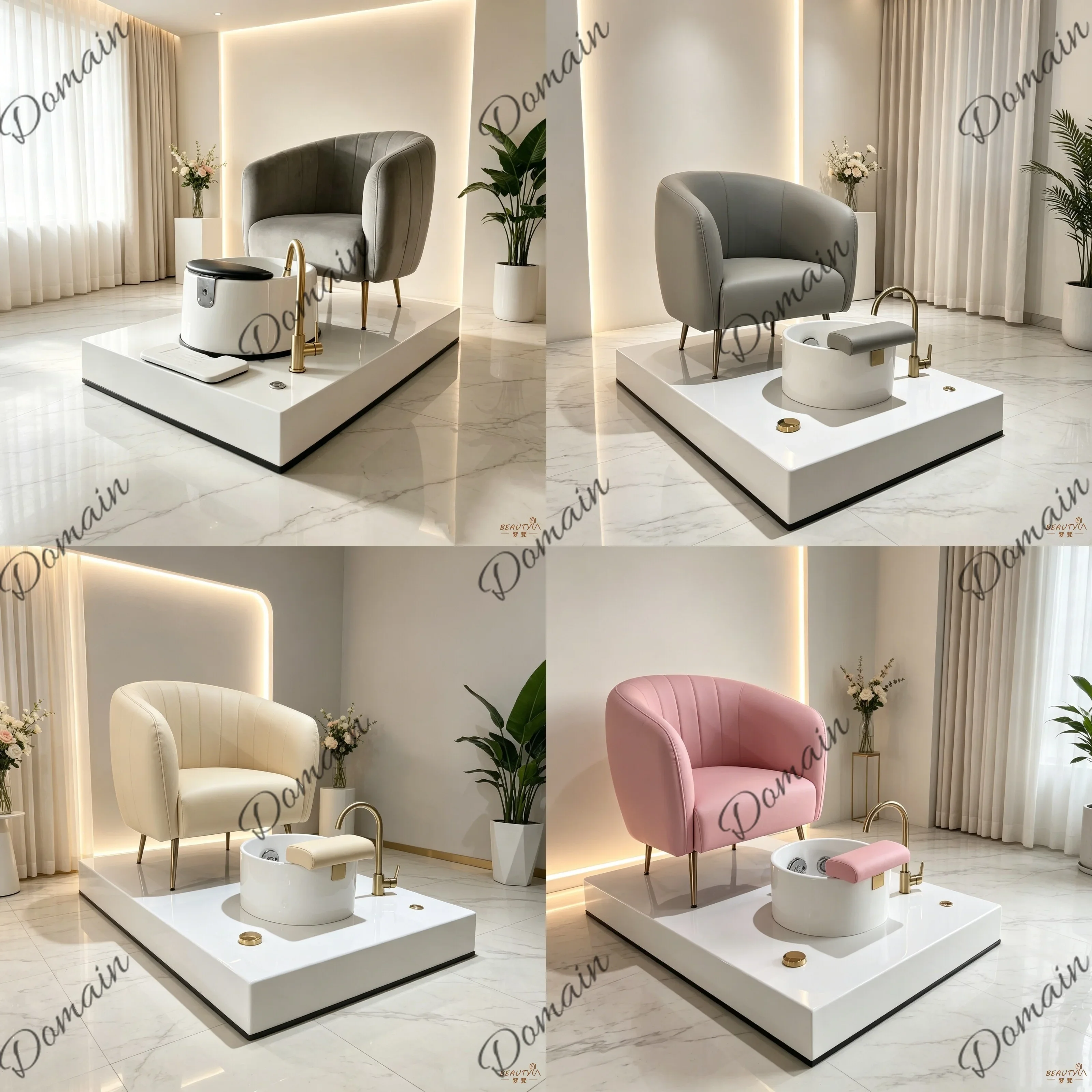 Nn Multifunctional Nail Manicure Pedicure Chair Spa Foot Massage Salon Beauty Bed Furniture