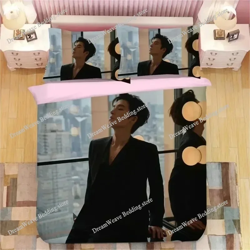 Wang Xingyue HD Poster Pillowcase+ Duvet Cover Single Dormitory Student Knit WXY Lifestyle Photos Double Bedding Set Home Textil