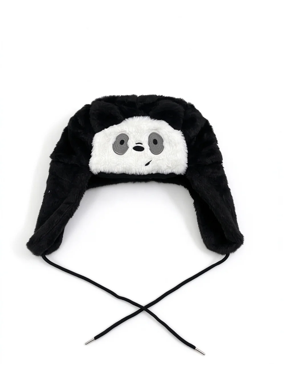 New autumn and winter Lei Feng hat anime panda cartoon embroidered ear protection hat for men and women warm plush hat gift ins