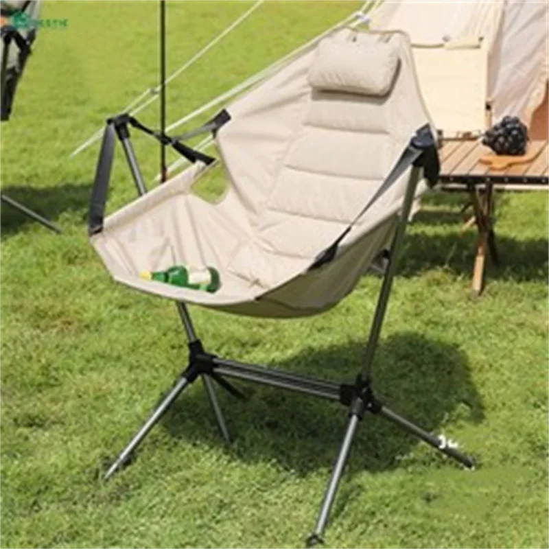 

Outdoor Portable Folding Rocking Chair Lounge Chair Adult Aluminum Alloy Leisure Camping Picnic Chair