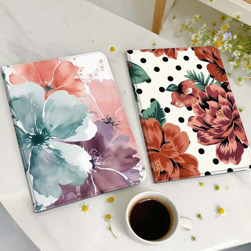 

Watercolor Flower Artwork Gift Tablet Case For Huawei Honor MatePad MediaPad Air 5 6 7 11 V6 V7 V8 V9 X9 X8 T10 T10s C5e T5