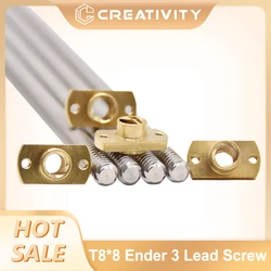 T8*8 Ender 3 Lead Screw Z axis Rod +Brass Nuts Lead 8MM 365/399/400MM for  Ender-3 V2 Ender 6 CR-10S CR-10 V2 CR-6 SE I3