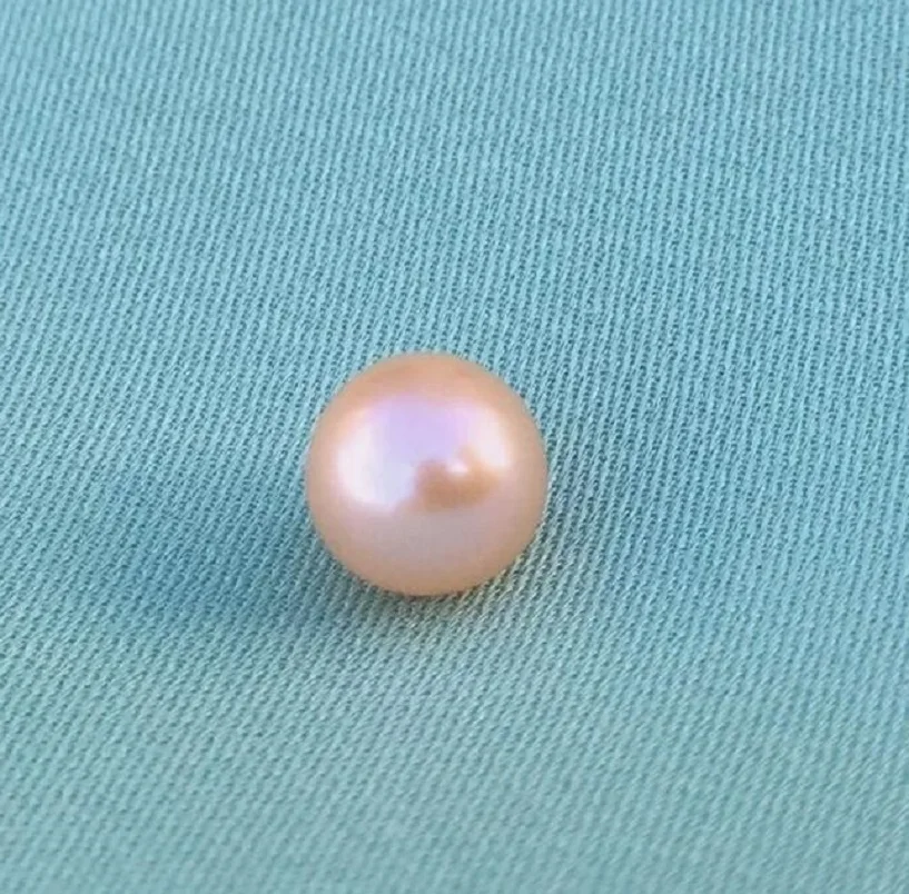 7.5mm AAA+ South Sea Round Pink Lavender Half Drilled Loose Pearl