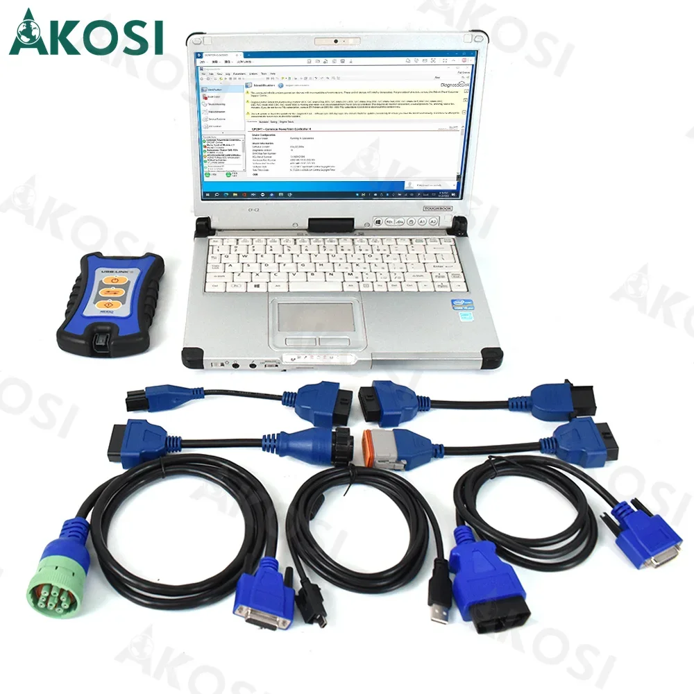 Newest For NEXIQ 3 USB Link 121054 Truck Diagnostic Tool USB link N3 Bluetooth Diesel Truck Diagnostic OBD2 tool+CFC2 laptop