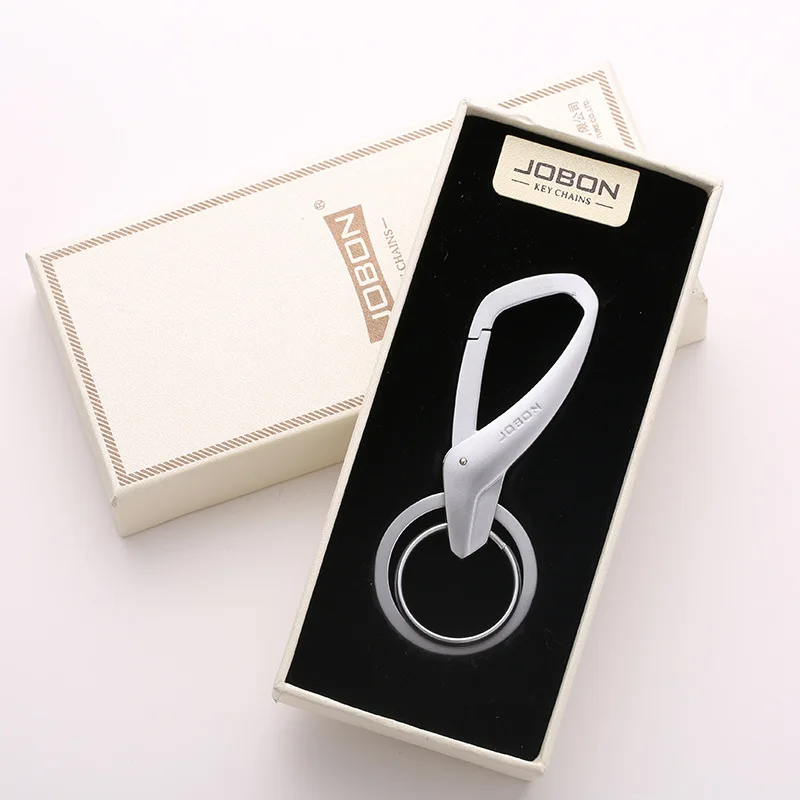 High Quality Simple Car Key Chain Waist Hanging Creative Double Ring Metal Key Pendant Business Men\'s Key Chain Pendant Gift