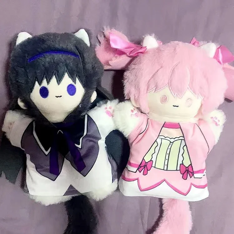 30cm Kawaii  Kaname Madoka Akemi Homura Sakura Kyouko Cosplay Soft Hand Puppets Plush Cotton Doll Figures Toy Cute Gift