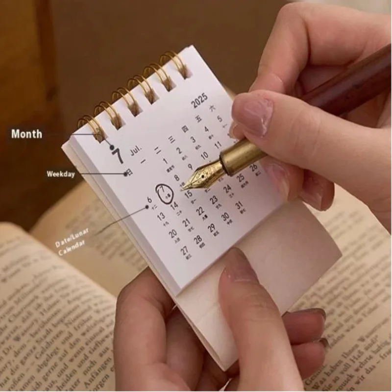 Small Desk Calendar 2026 Standing Flip Weekly Calendar Creative Coil Calendar Planner For Daily Schedule Planning