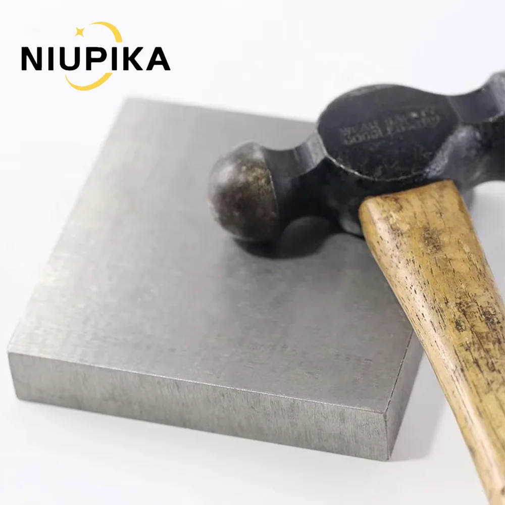 NIUPIKA High Hardness Flat Iron Anvil for Gold and Silver Processing, Square Pad Plate Gasket, Jewelry Making Equipment