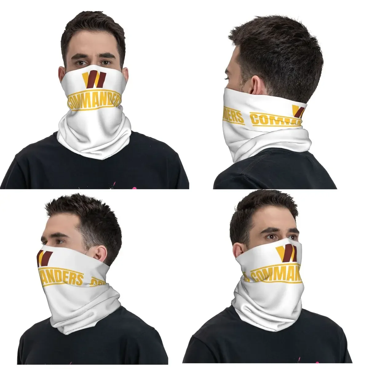 Washington Commanders Football Team Bandana Neck Gaiter Gedrukt Masker Sjaal Warme Hoofddeksels Hardlopen Unisex Volwassen Winddicht