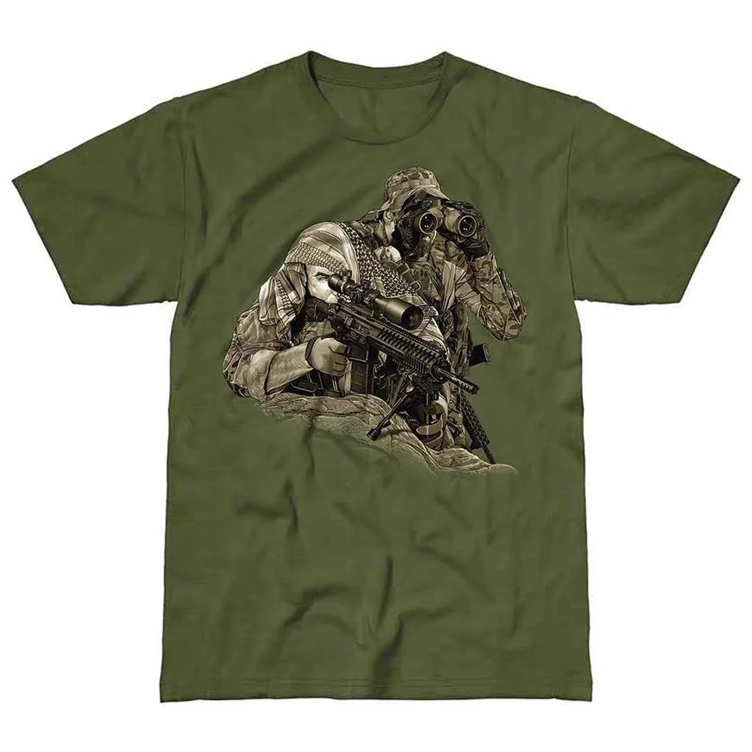 

Vintage Military Sniper Combat Team T-Shirt 100% Cotton O-Neck Summer Short Sleeve Casual Mens T-shirt Size S-3XL