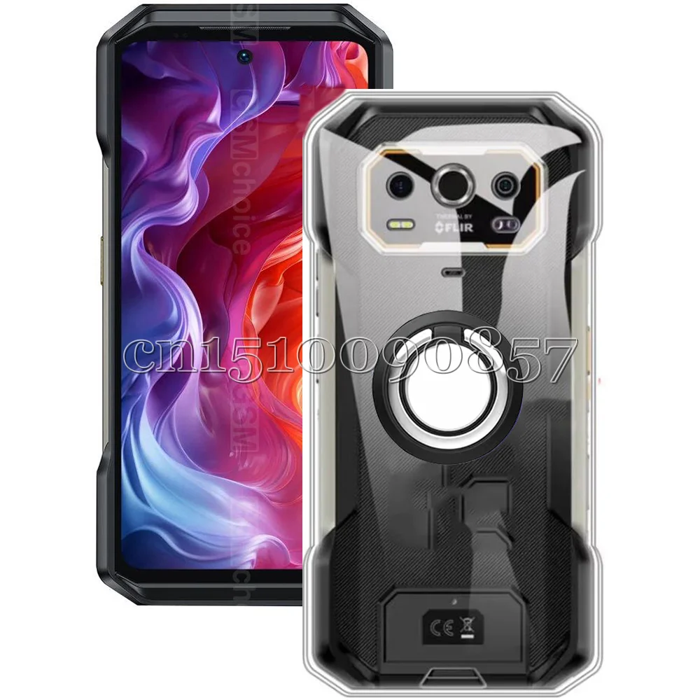 Ring Holder Case For Armor 27 Pro Shockproof Soft TPU Kickstand Cover For Ulefone Armor 27T Pro Couqe Funda