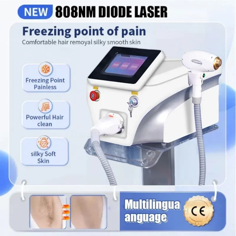 

808nm Semiconductor laser hair removal laser professional painless freezing point permanent laser hair removal