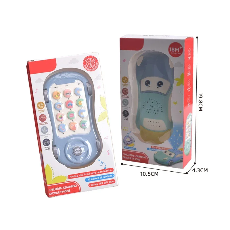 Baby Phone Toy Music Sound Telephone Sleeping Toys with Teether Simulation Toys Phone Infant Early Educational Toy Kids Gifts