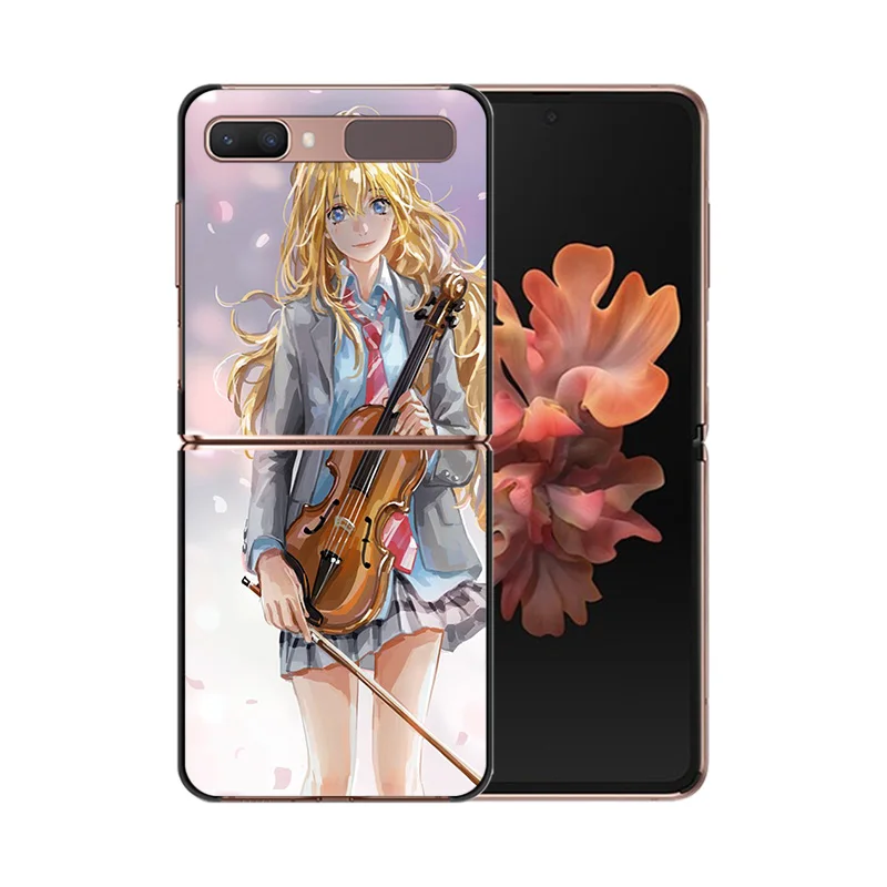 For Samsung Galaxy Z Flip6 Flip5 Flip3 Flip4 Violin Girl Angel Hard Black Shockproof ZFlip6 5G Cello Phone Shell Case Cover image 5