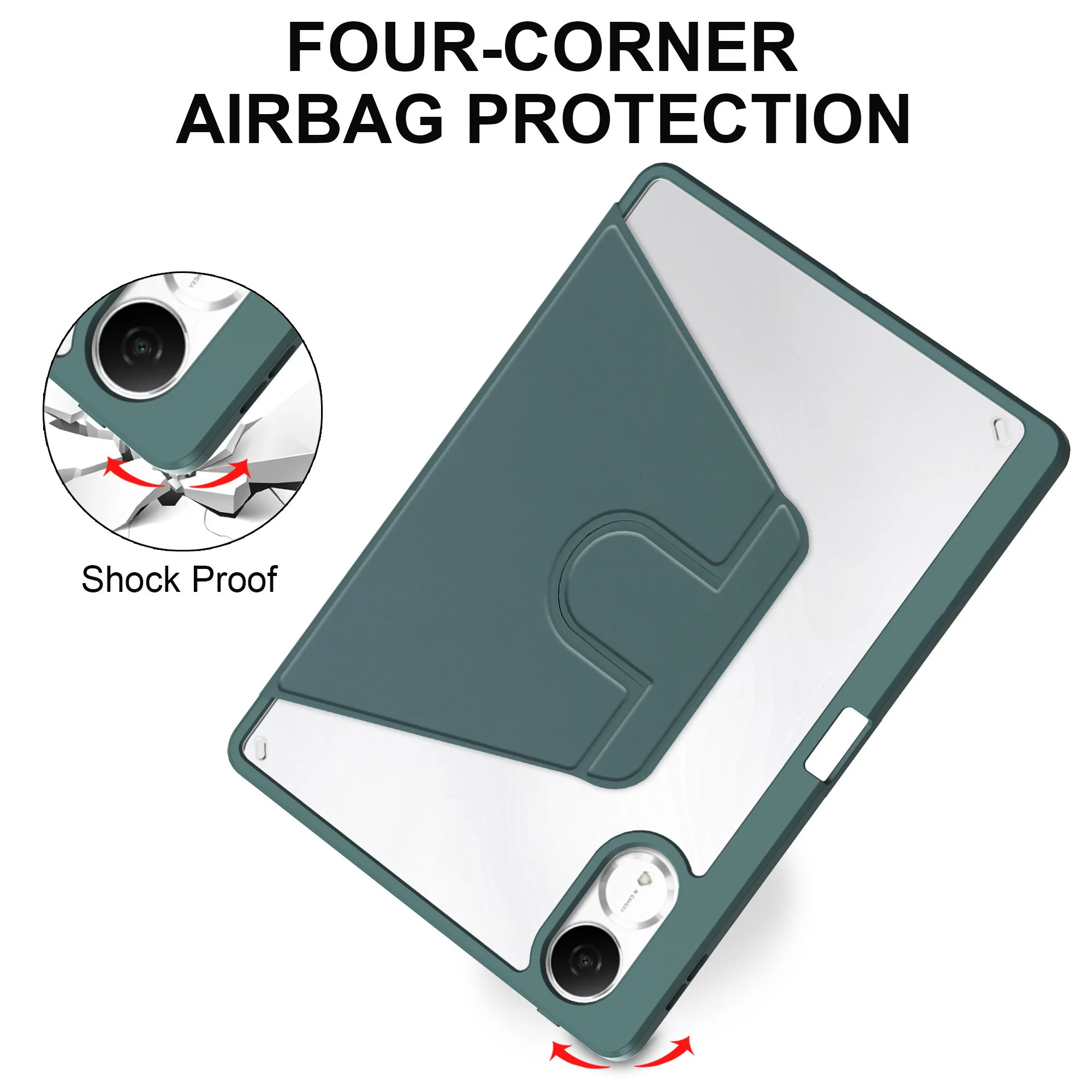 Case for Xiaomi Redmi Pad 2 2025 11 inch Acrylic Spinning Book Model Tablet Cover with Auto Wake Function