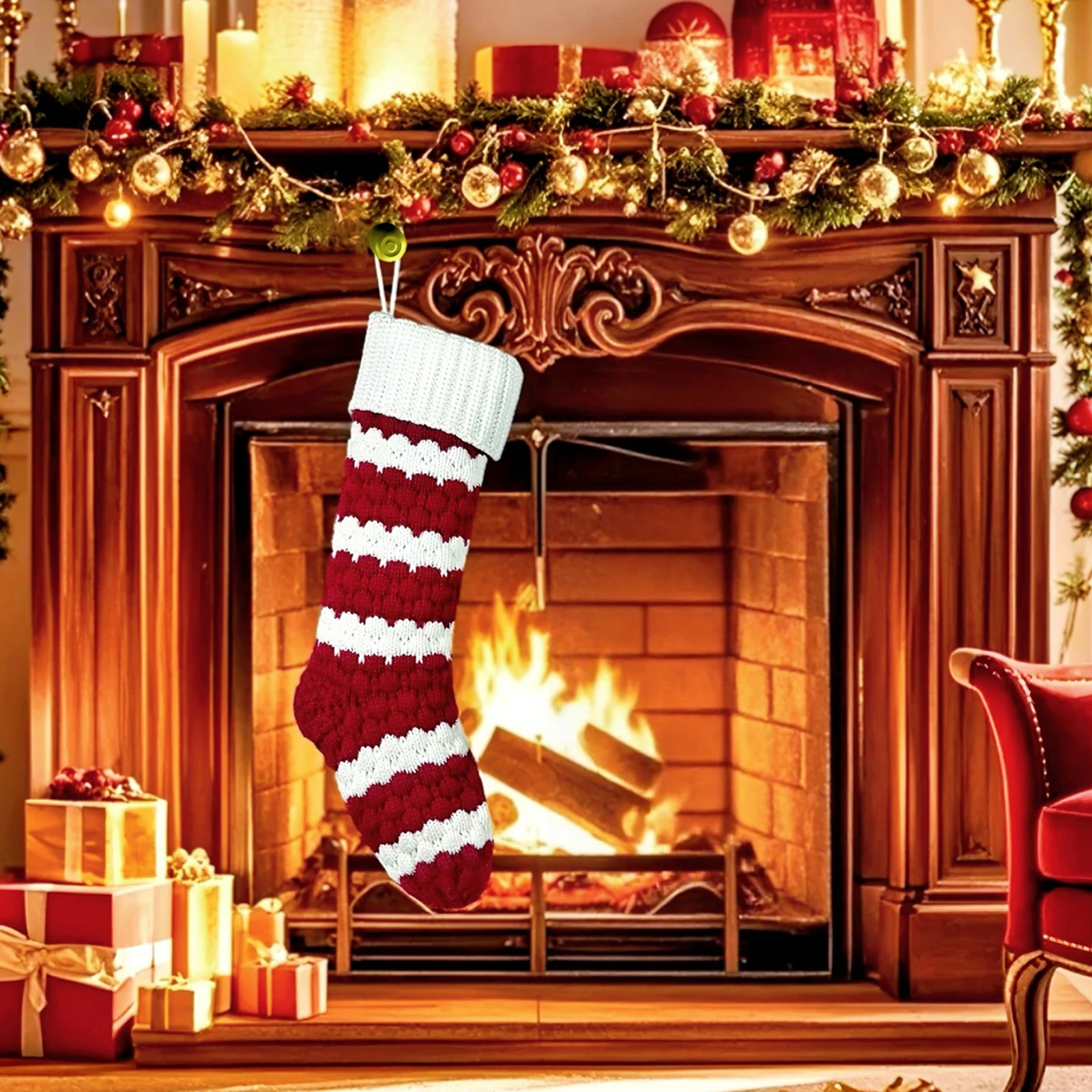 Christmas Stockings Contrast C - Christmas Stocking Hanging review and price