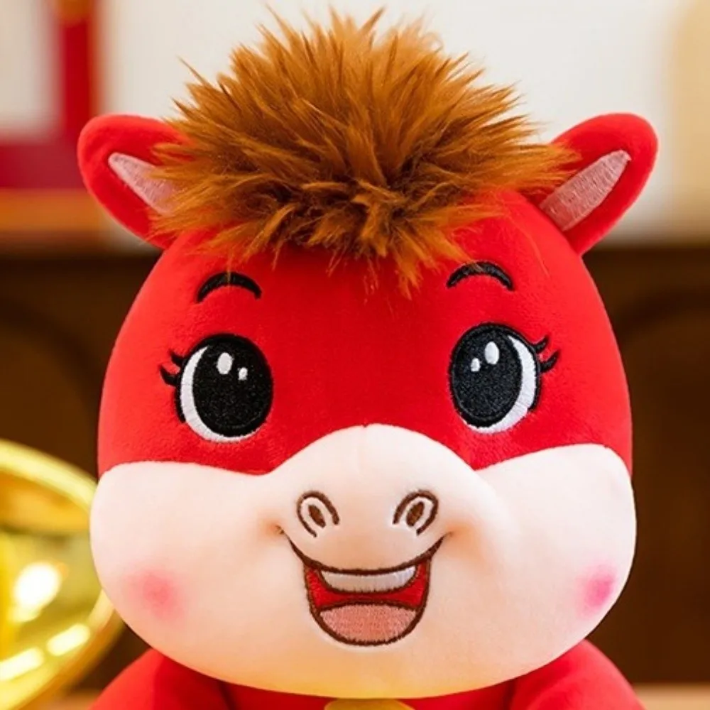 Peluche cheval chinois mascotte Animal en peluche 20 cm peluche Animal jouet nouvel an bénédiction Souvenir année chinois du cheval
