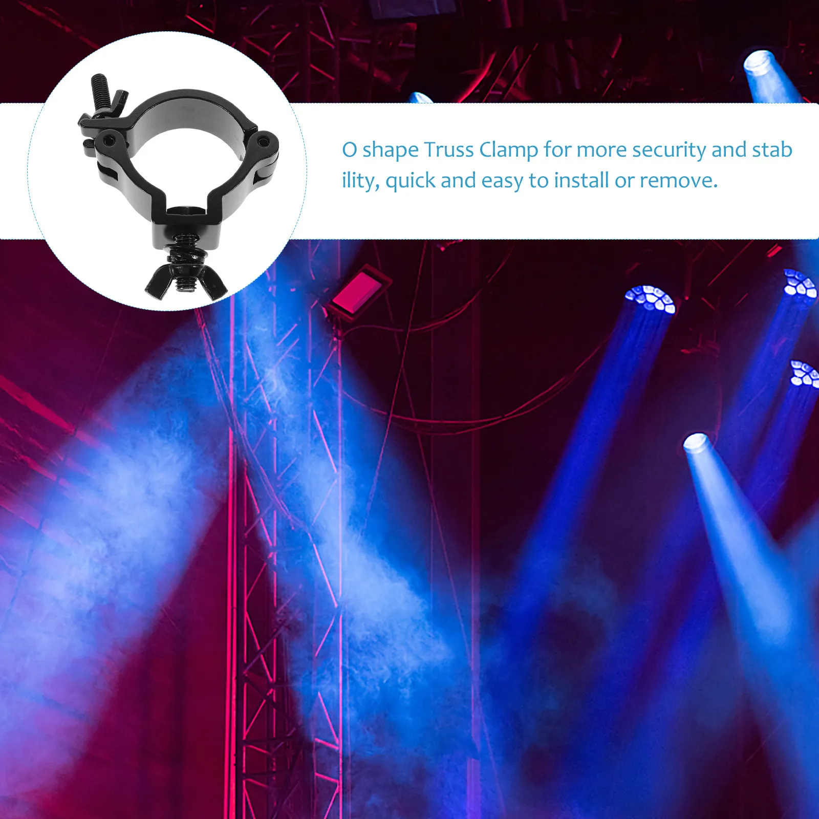

4Pcs Aluminum Alloy Stage Lamp Clamps O Shape Truss Clamp Heavy Duty Strong for Dj Moving Head LED Spotlight Projector