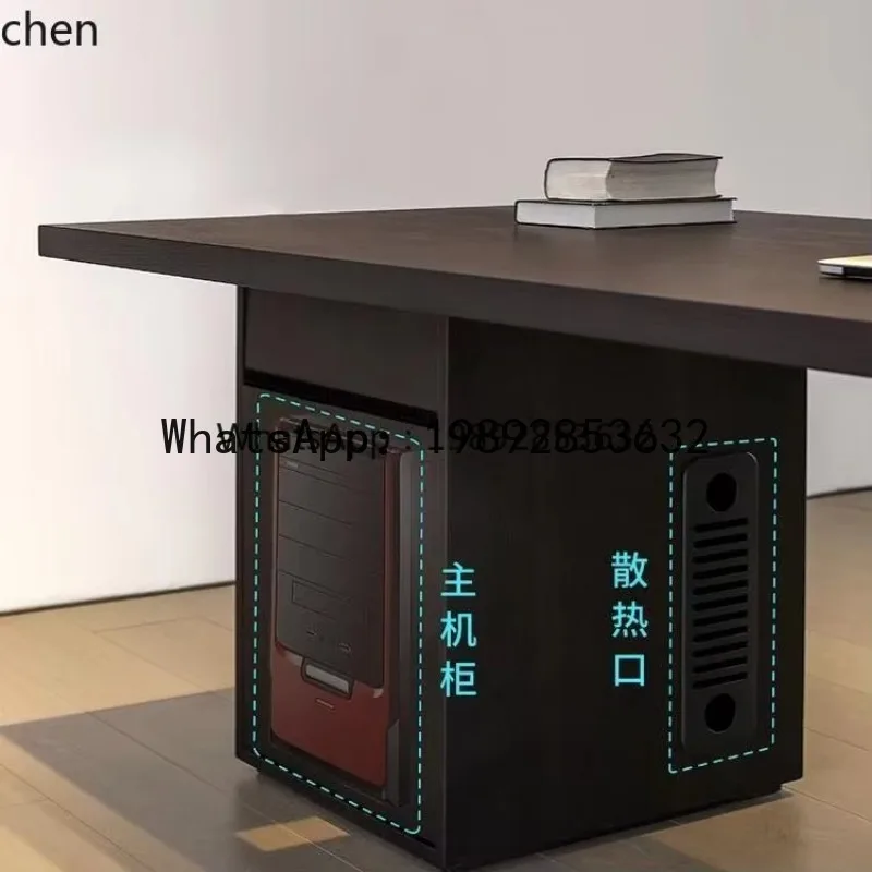 LYY Minimalist Boss Desk Acrylic Floating Desk High-end President Computer Desk 5