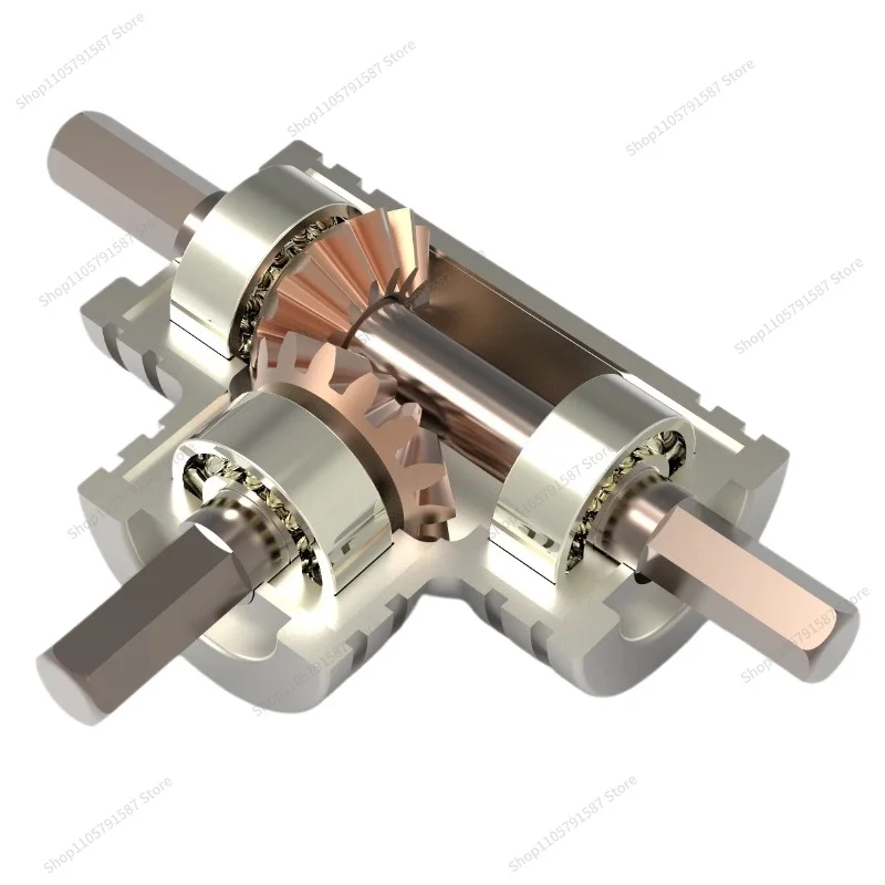 For New Product Physical Tee Steering Gear 1 To 1 Transmission Alloy Housing Stainless Steel Shaft Alloy Gear Belt Bearing
