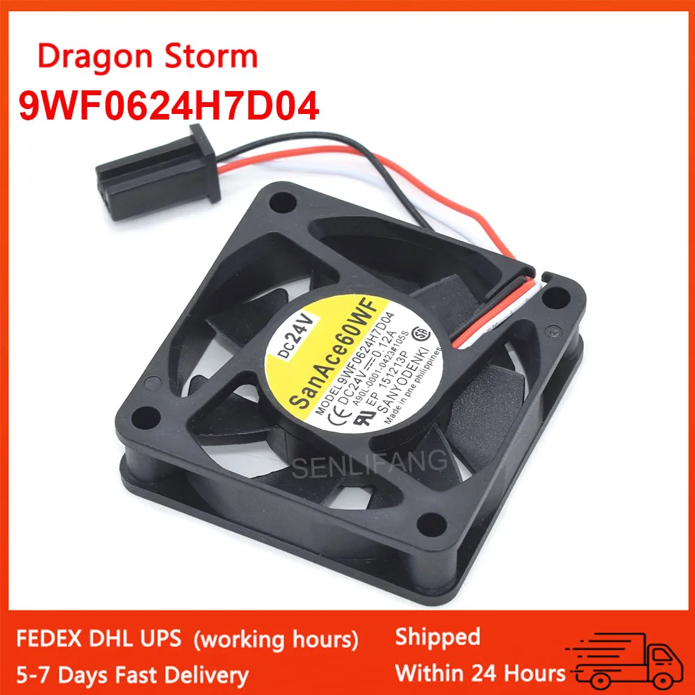 

9WF0624H7D04 New 60*60*15MM Square Cooler For SANYODENKI DC24V 0.12A 3Wires Cooling Fan A90L-0001-0423#105S