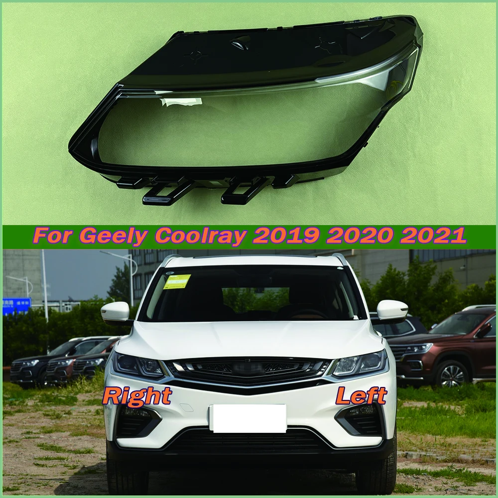 For Geely Coolray 2019 2020 2021 Car Front Headlight Cover Auto Headlamp Lampshade Lampcover Head Lamp light glass Lens Shell