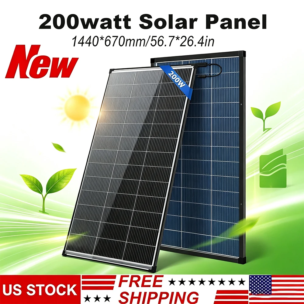 High Efficiency 18V High Efficiency N-Type Bifacial PV Module 200W 400W Double Sided Solar Panel Waterproof Weather Resistant Solar Charging Panel For Camper Yacht Household Roof Off Grid Power Battery