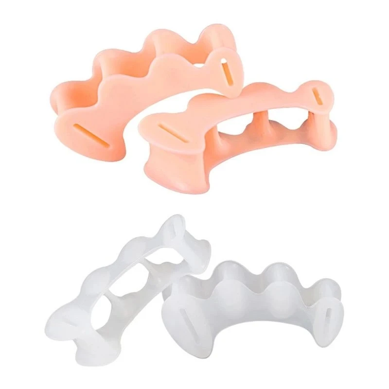 1Pair Gel Hallux Valgus Hard Silicone Toe Finger Separators Orthopedic Spacers Bunion Corrector Hammer Foot Care Tools Orthosis