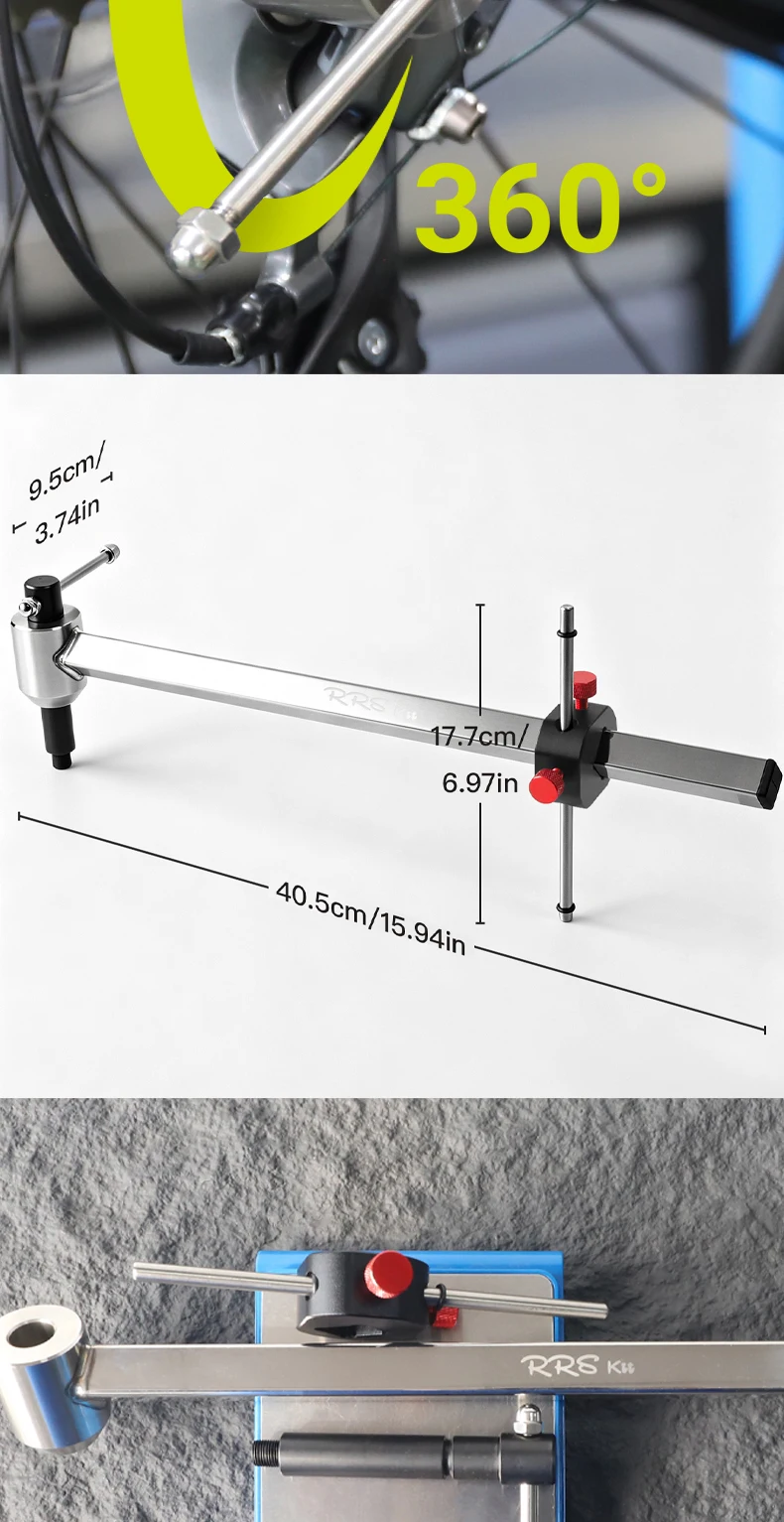 RRSKIT Fahrrad-Schaltwerk-Ausrichtungswerkzeug aus Edelstahl, Hinterrad-Ausrichtungskorrektur, Schaltwerk-Positionierungs- und Getriebe-Einstellwerkzeug – Detail 5