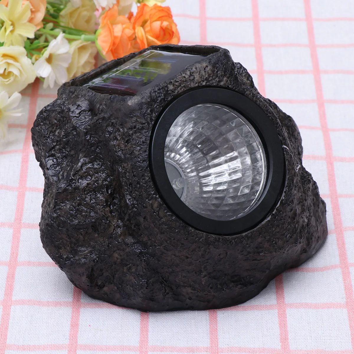 

2Pcs Simulation Stone Solar Lamp Waterproof Durable Garden Path Landscape Light Outdoor Yard Simulation Stone Solar Lamp