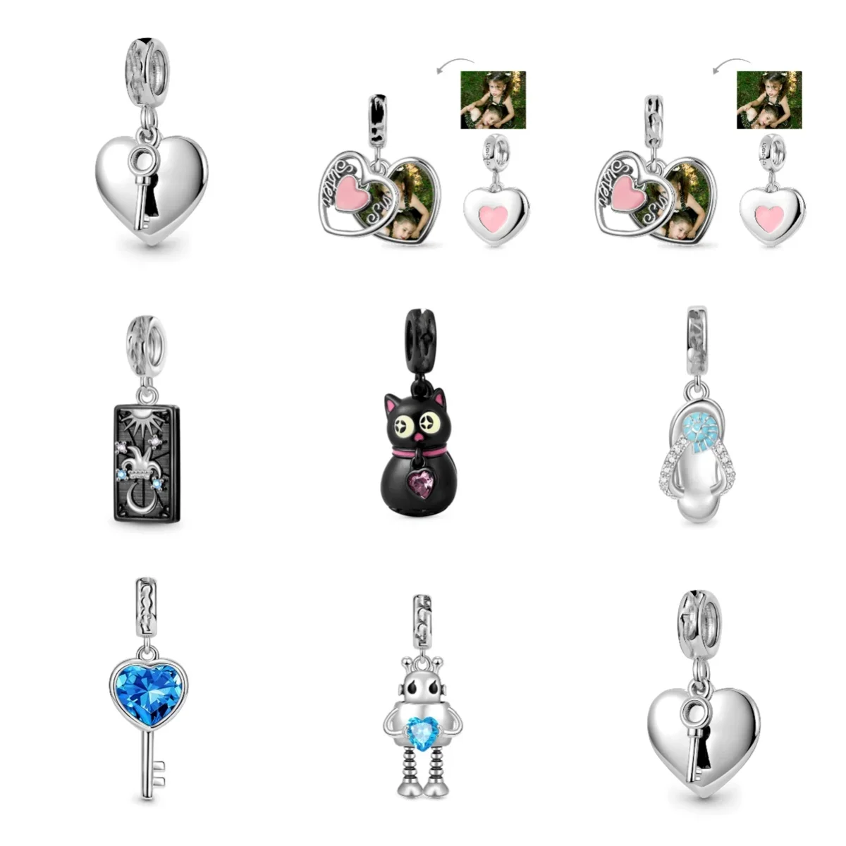 

Love Blue Gem Key and Lock Love Jewelry Pendant, The Combination of The Two Is More Aesthetic