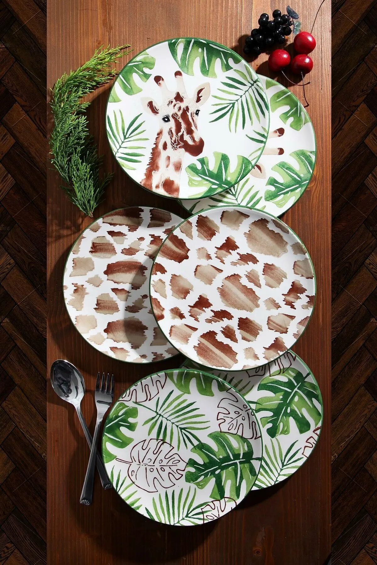 6ชิ้นออกแบบพิเศษ Handmade 22Cm Pastry แผ่นทำจาก Stylish ที่มีประโยชน์เซรามิค2022 Trend รุ่น