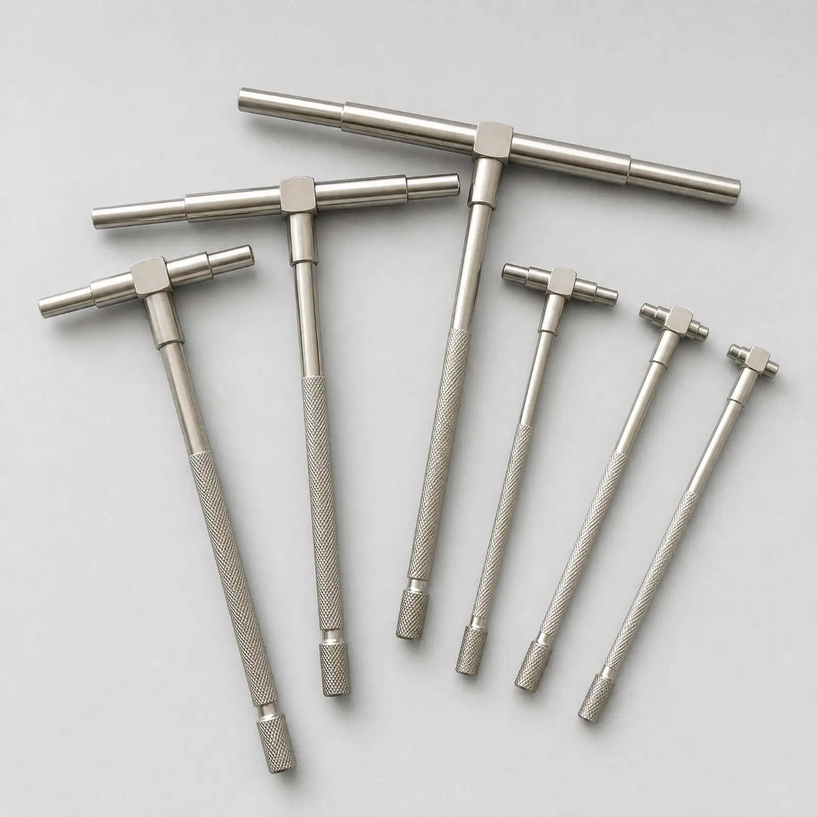 6 Pieces Machinist Tool Precision Nickel-Plated Telescoping Gauge Telescoping Gauge with Spring-Loaded Plungers Adjustable