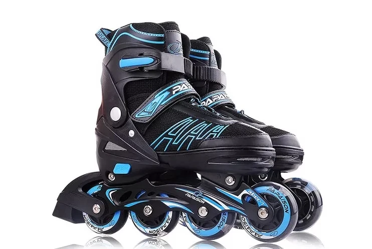 คุณภาพสูงเด็กปรับสเก็ตน้ําแข็ง 4 ล้อ Roller Skate รองเท้าคู่แถว Rollerblading เด็ก Roller Skate