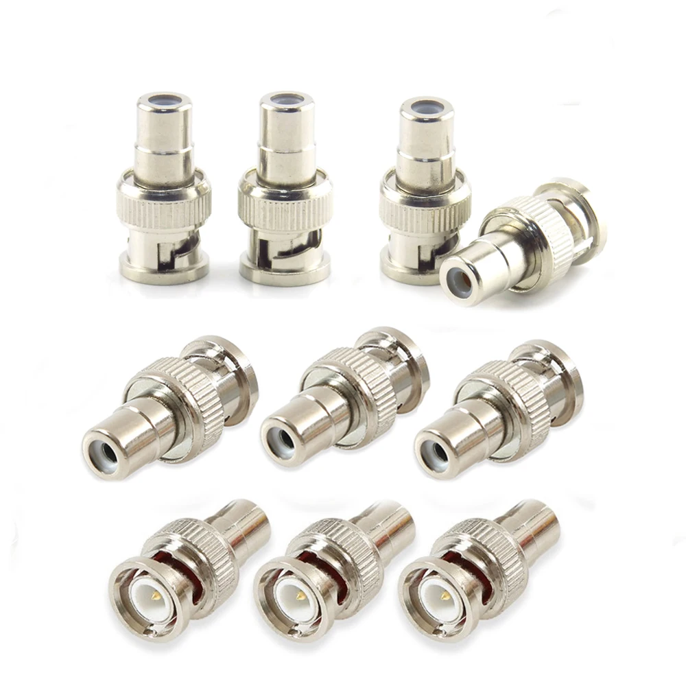 10pcs BNC Male Jack to RCA Female Plug Straight Convert Connector Adapter for CCTV Camera Surveillance Video Security System 10%