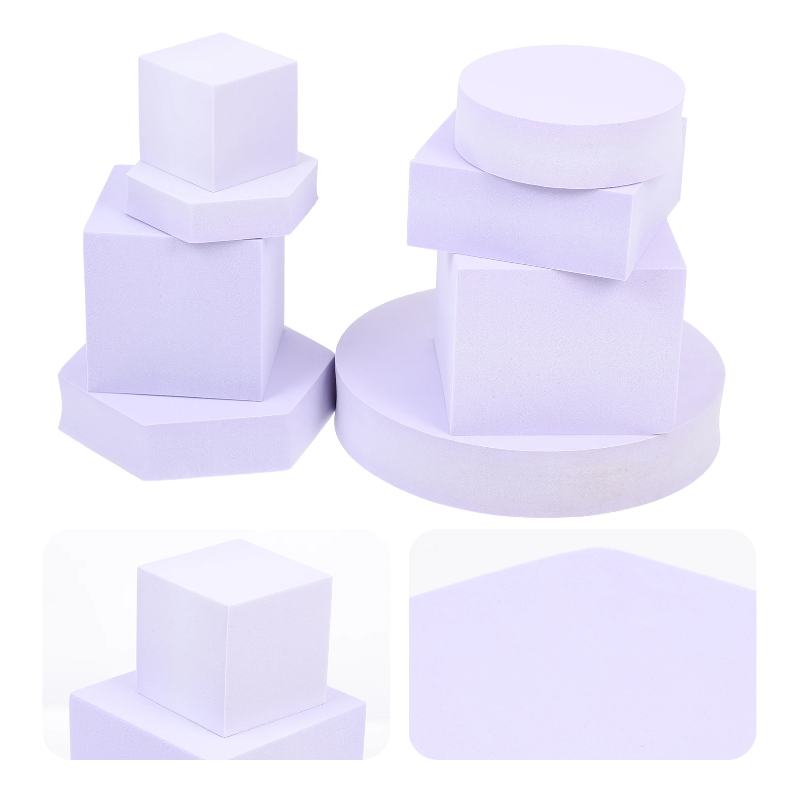 8 Pcs Geometric Photography Props Durable Foam Cube Home Supplies Decoration Square Studio Gadgets Shooting Tools