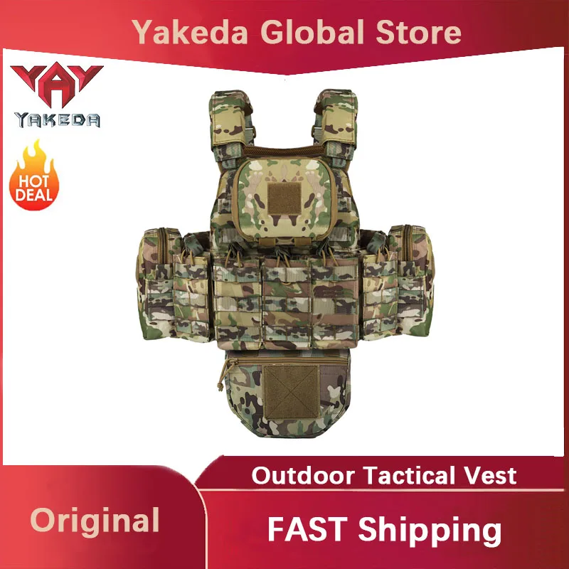 YAKEDA Tactical Vest Multifunctional Molle Expansion System Breathable and Wear-resistant Outdoor Training Clothing New Style