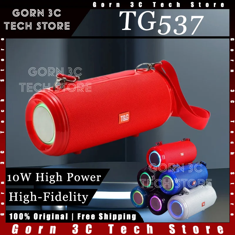 T&G TG537 Wireless Speaker Portable Subwoofer 10W High Power High Fidelity Bluetooth Long Endurance Customized Music Speaker