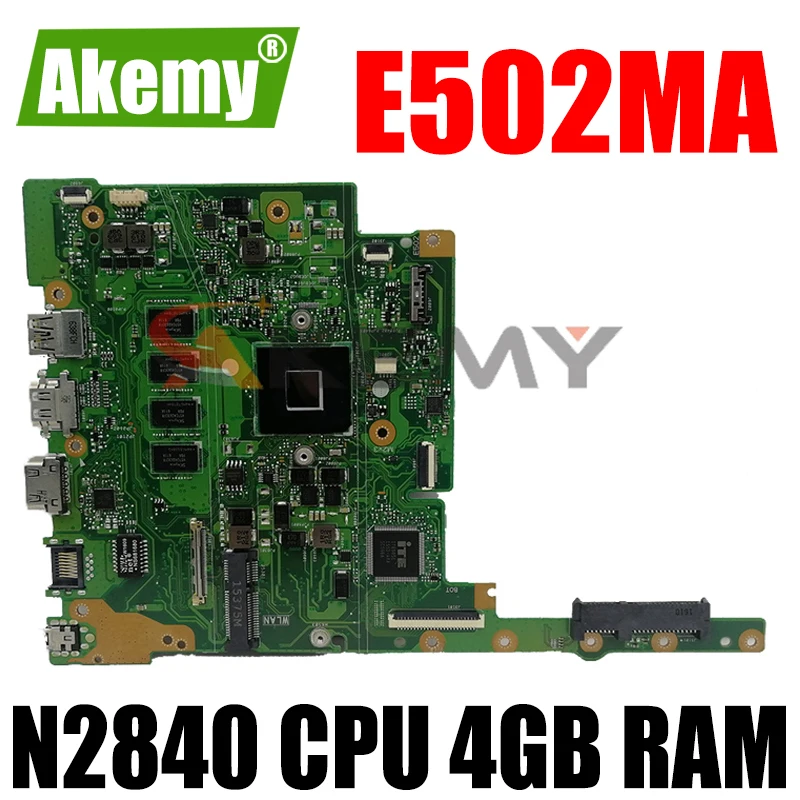 

E502MA MAIN_BD._ 4G/N2840/AS EDP 90NL0020-R00011 N2840 CPU 4 Гб RAM Материнская плата ASUS E502MA E402MA Материнская плата ноутбука 100% тест