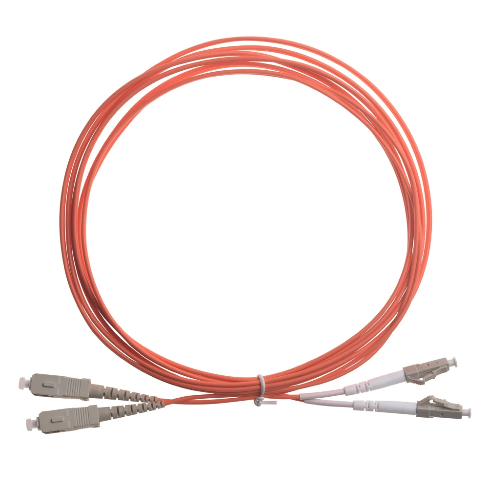 SC Conectores libremente combinados Cable de conexión de fibra óptica Apc Upc 2,0 mm DM OM3 OM4 FTTH Cable de conexión óptico