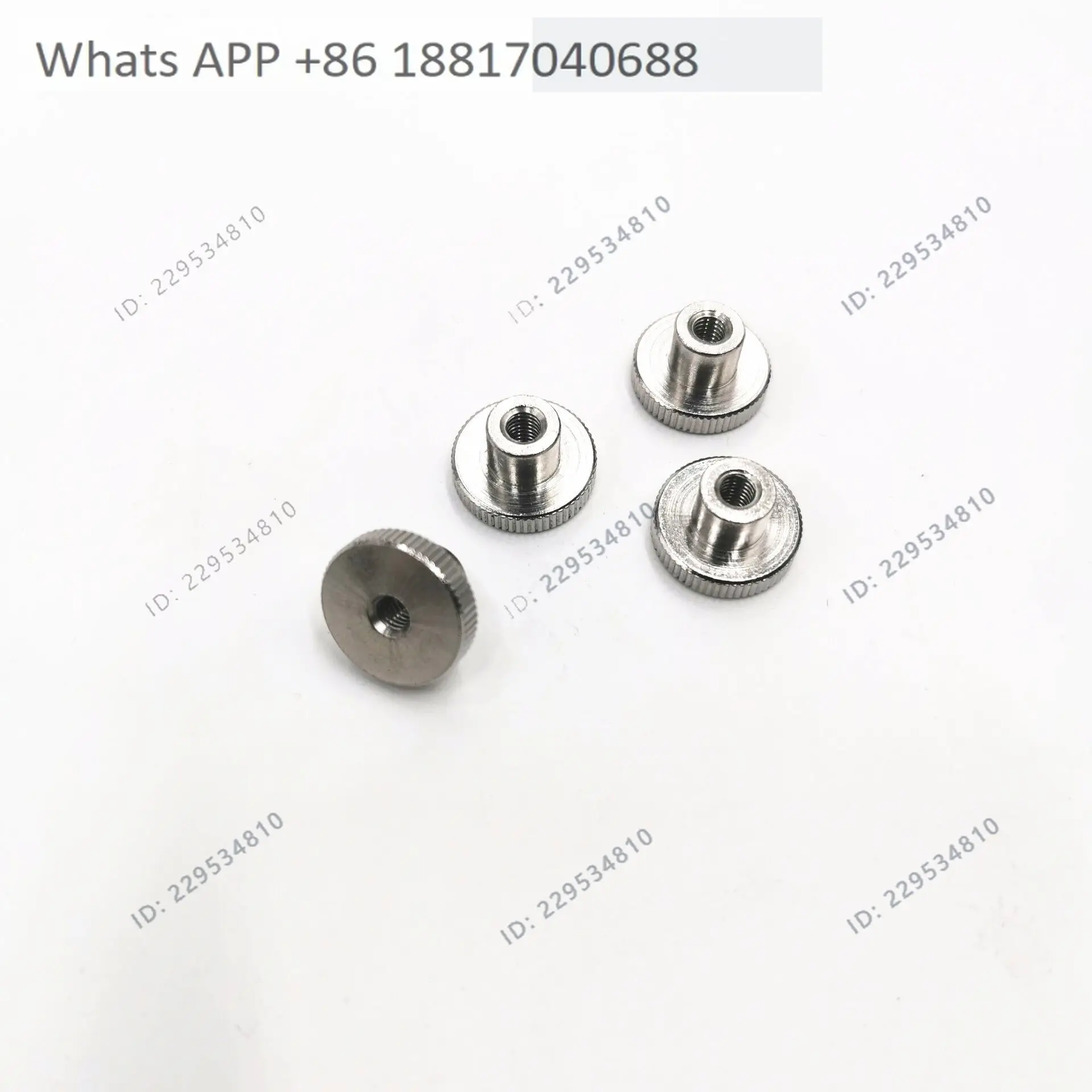 4PCS, Printer Accessories Hot Bed Aluminum M4 Knurled Nut (DIN 466-B)