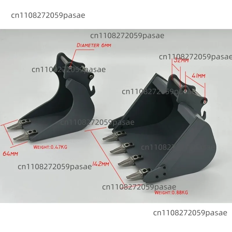 J-67 1/12 Series Hydraulic Excavator Model Bucket Narrow Bucket Rock Bucket (universal Type)
