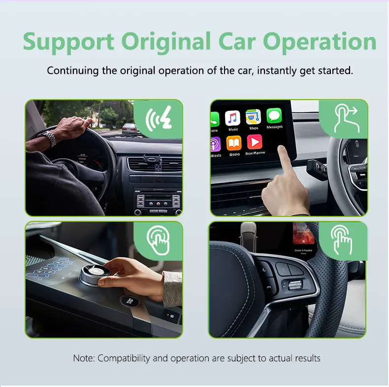 2 in 1 Wifi Carplayกล่องAndroid Auto Adapt Wireless Carplayจอแสดงผลบลูทูธ 5.0 ประเภทCและUSBสําหรับกล่องสมาร์ทแบบมีสายOEMอัพเกรด